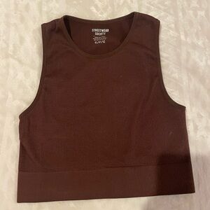 Streetwear Society Brown Cropped Tank Top